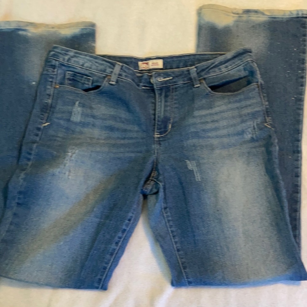Lei Felicia low rise bootcut spattered jeans (26)